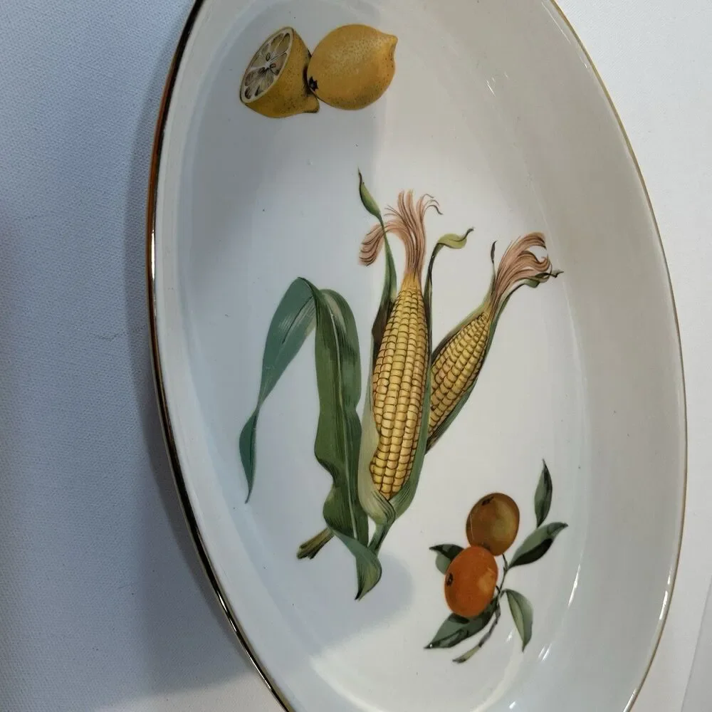 Royal Worcester Evesham Gold 5 Piece Casserole Baking Serving Set -Disc -England